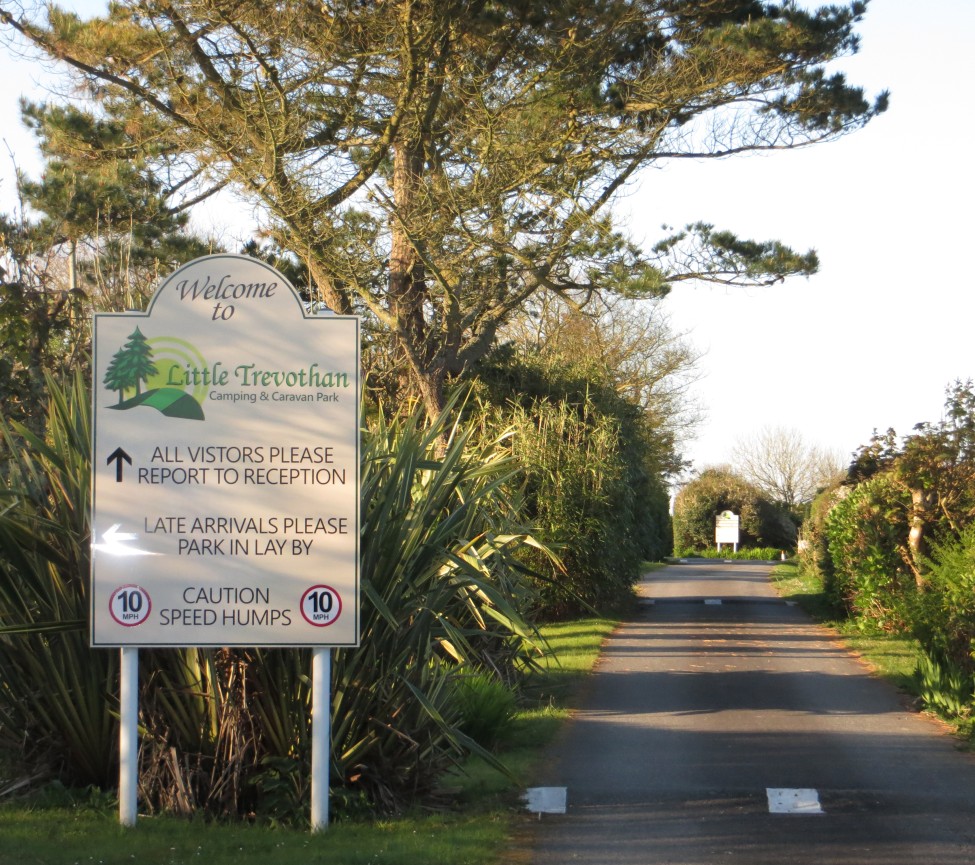 picture of the enterance at  Little Trevothan Caravan Park in cornwall