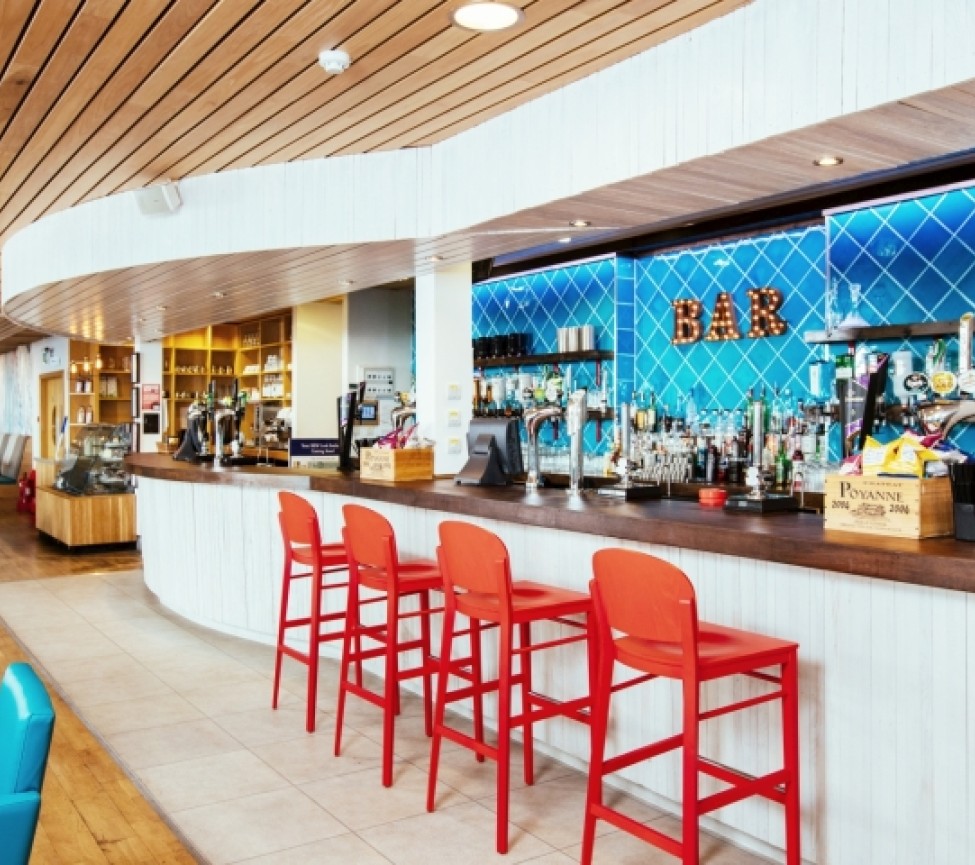 bar area at  Pentewan Sands Holiday Park