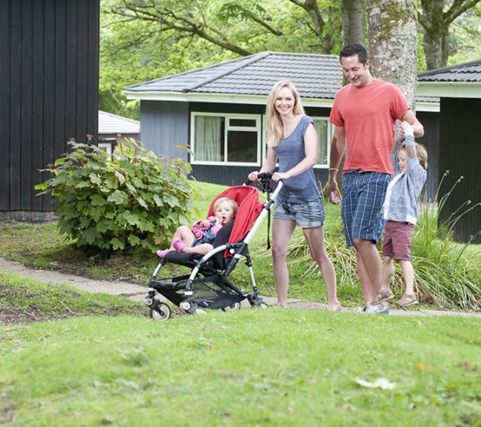 walking around the park at St Ives Holiday Village