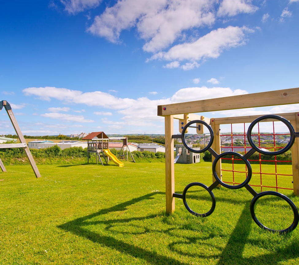 kids play area at Upper Lynstone Caravan and Camping Park