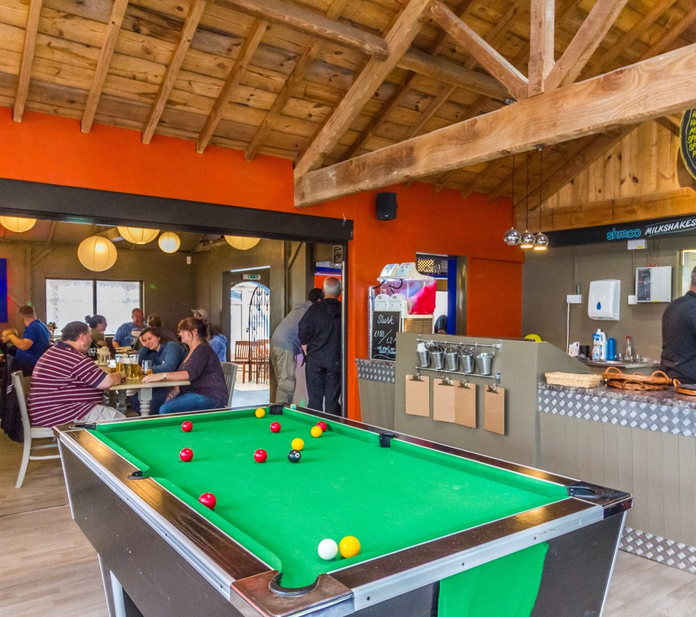 Games room at Andrewshayes Caravan Park