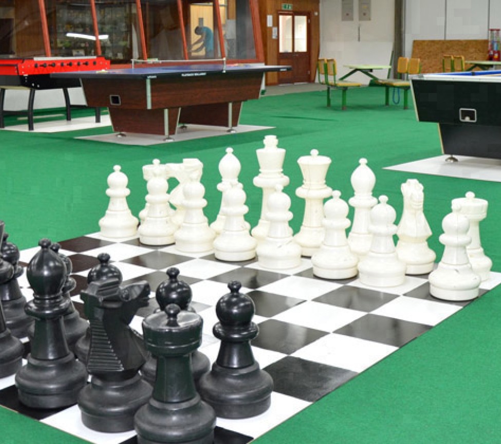 indoor games area at Carnmoggas Caravan Park