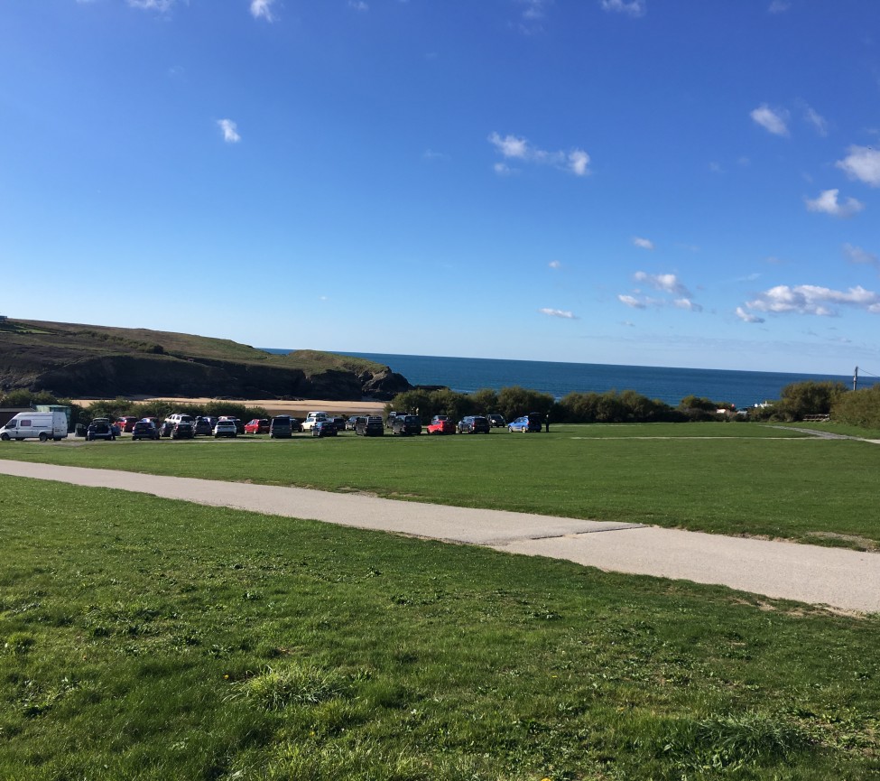 view of the grounds at Treyarnon Bay Caravan Park