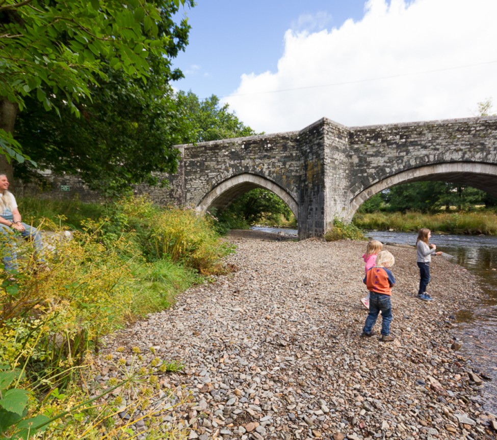 Harford Bridge Holiday Park by the river and bridge