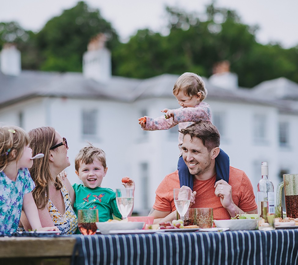 Relaxing outside at Cofton Country Holiday Park