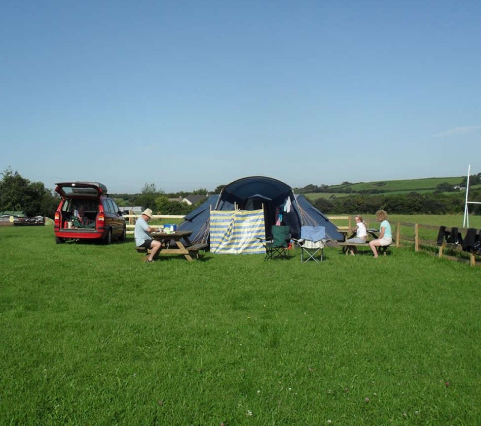 camping at Noteworthy Farm in Holsworthy