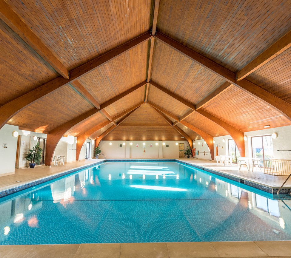 indoor swimming pool at Highlands End Holiday Park