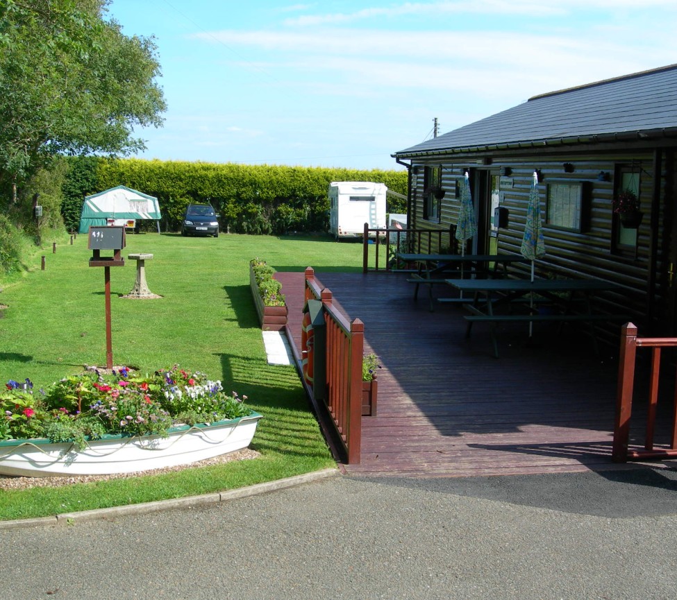 reception area at  Polruan Holiday Centre