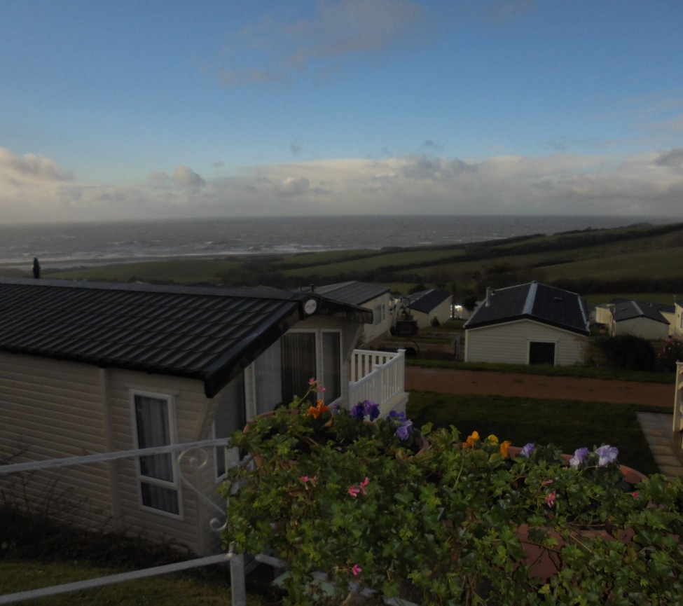 dusk at Gorselands Caravan Park