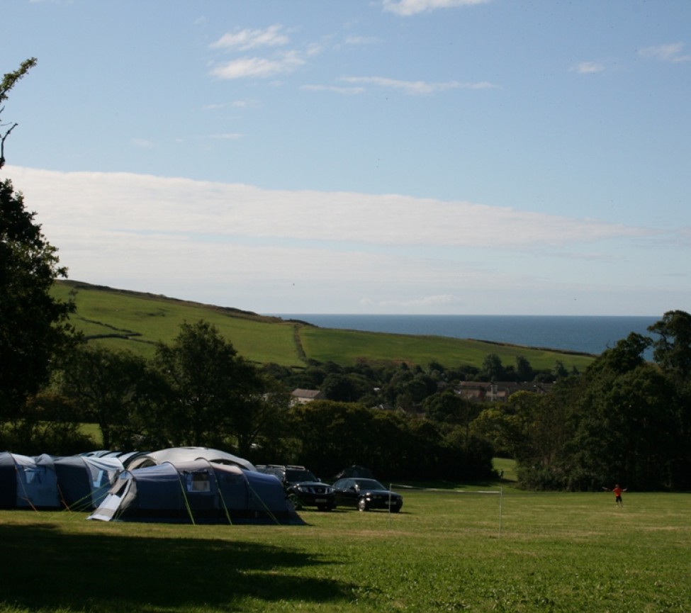 view to the sea from Manor Farm Holiday Centre