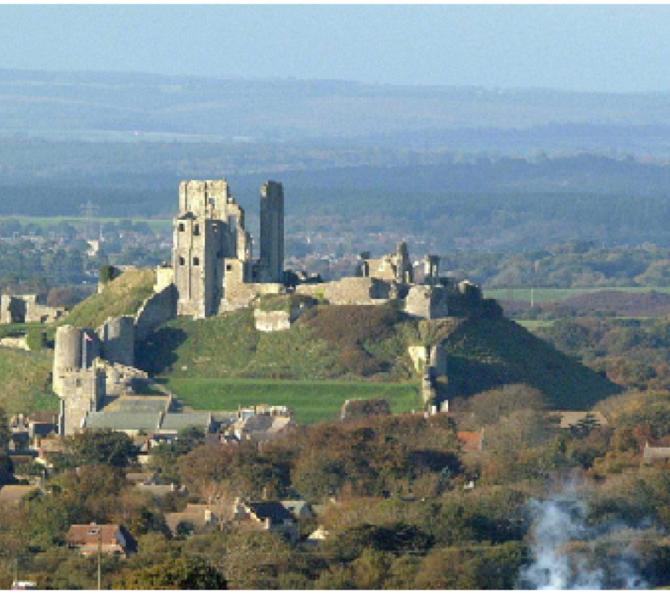 view to the nearby castle