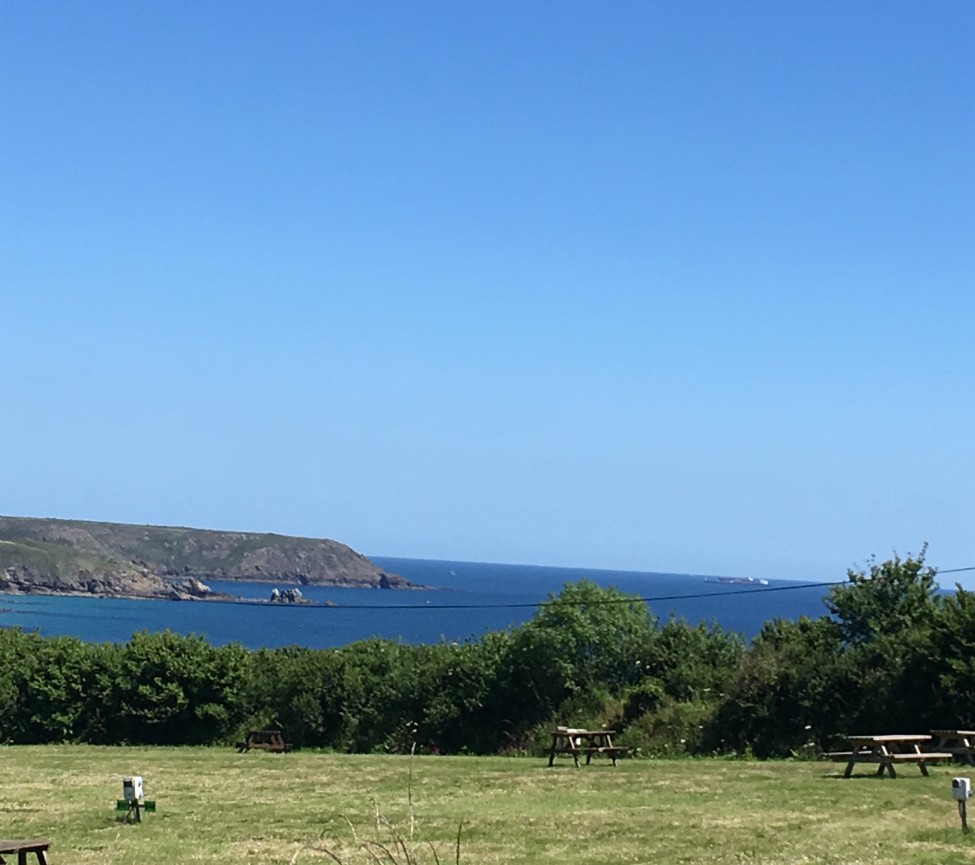 views to the sea from Chy Carne Holiday Park