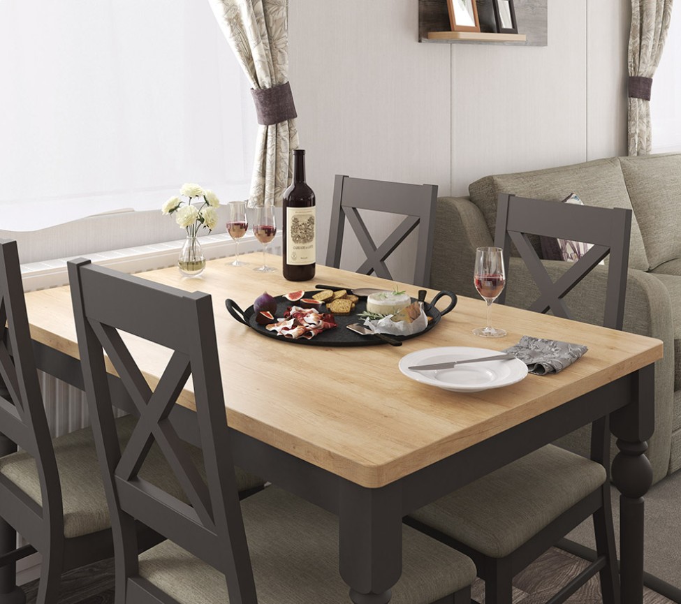 Dining area in the 2024 Swift Bordeaux Escape holiday home