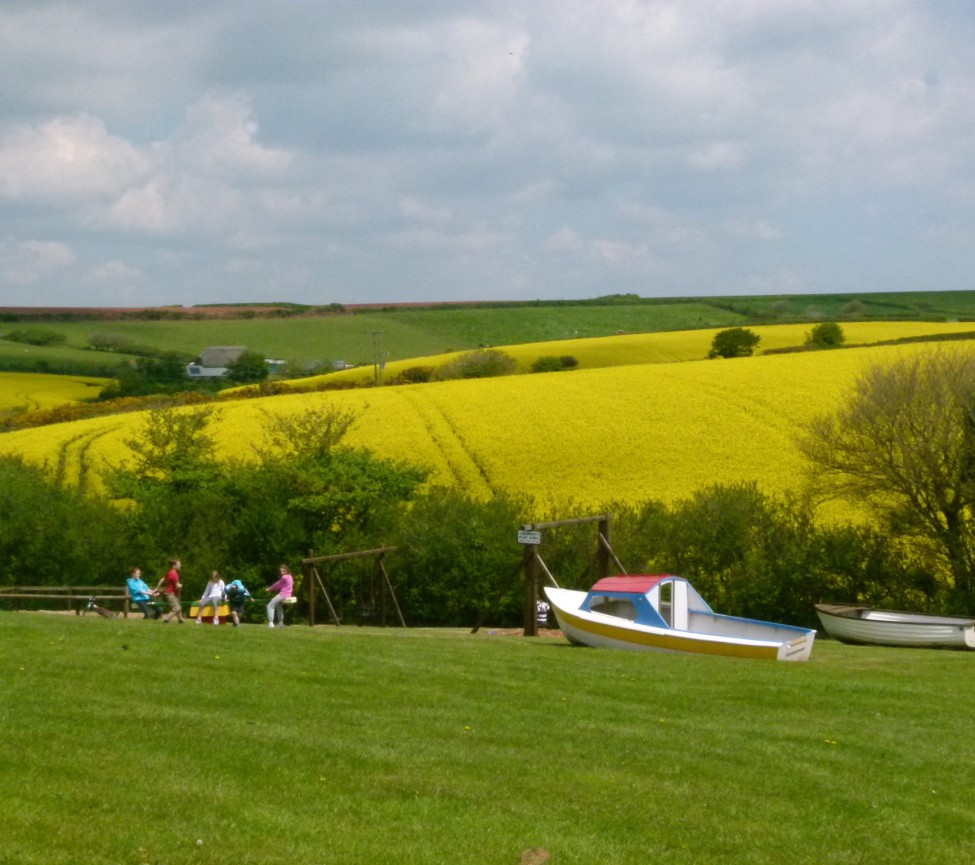 Bolberry House Farm Caravan & Camping Park views of the countryside