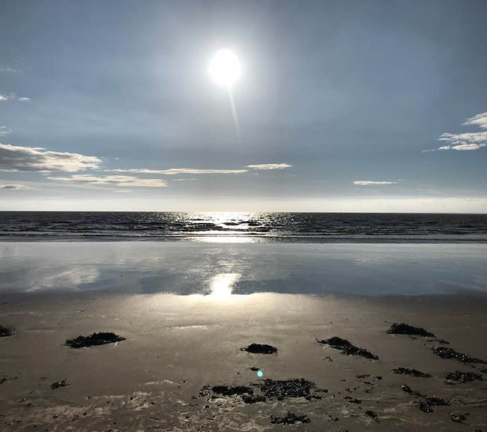 down at the beach near Yellow Sands Holiday Park