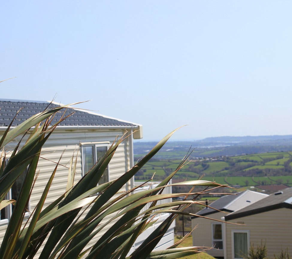 view from the caravans at Tamar View Holiday Park