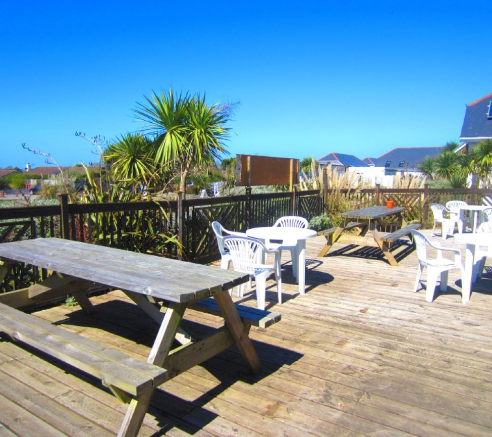 outside at St. Merryn Holiday Park in Cornwall