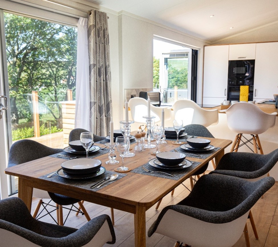 inside a holiday home to buy at Osmington Holiday Park