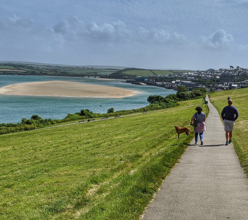 walking down the the town at Padstow