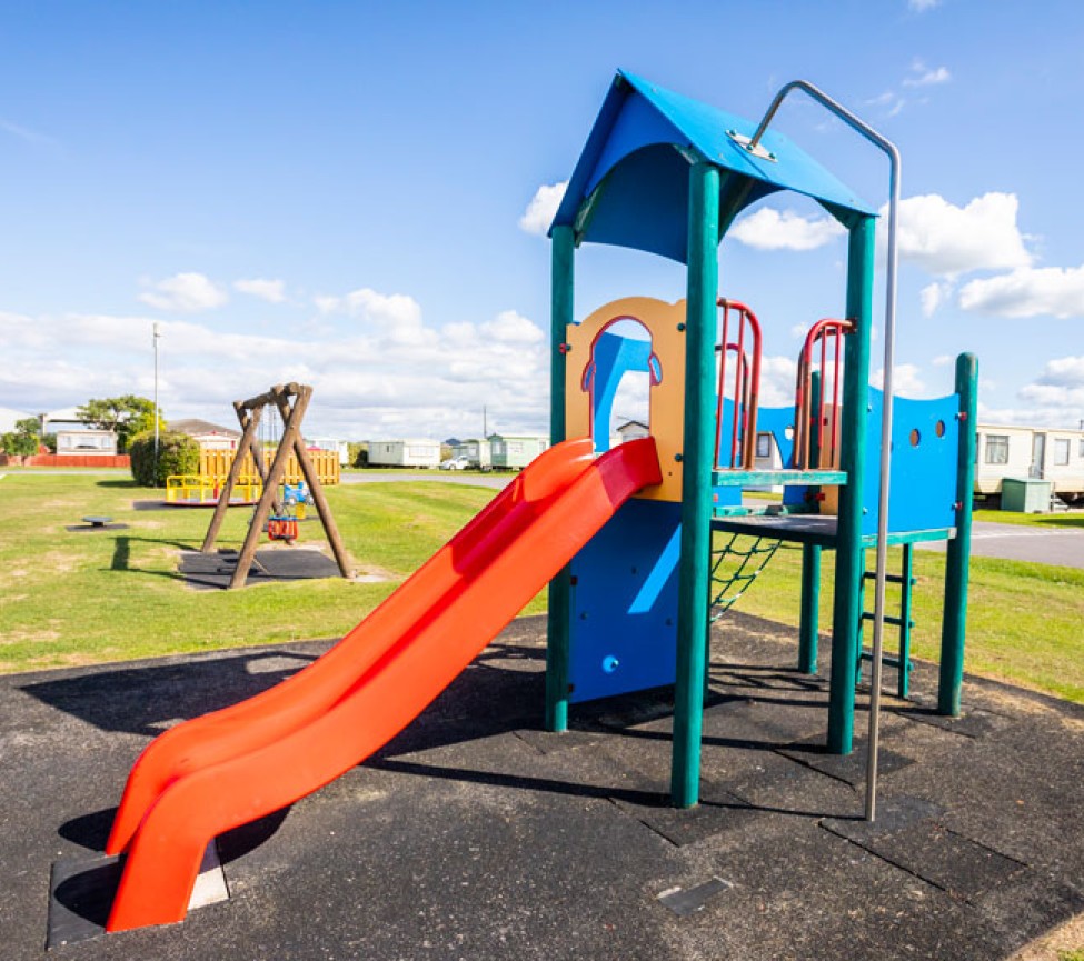 outdoor play area at Diamond Farm Holiday Park