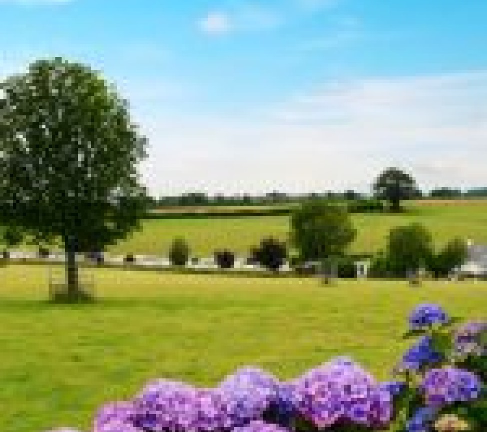 view to the countryside from Oxenleaze Farm