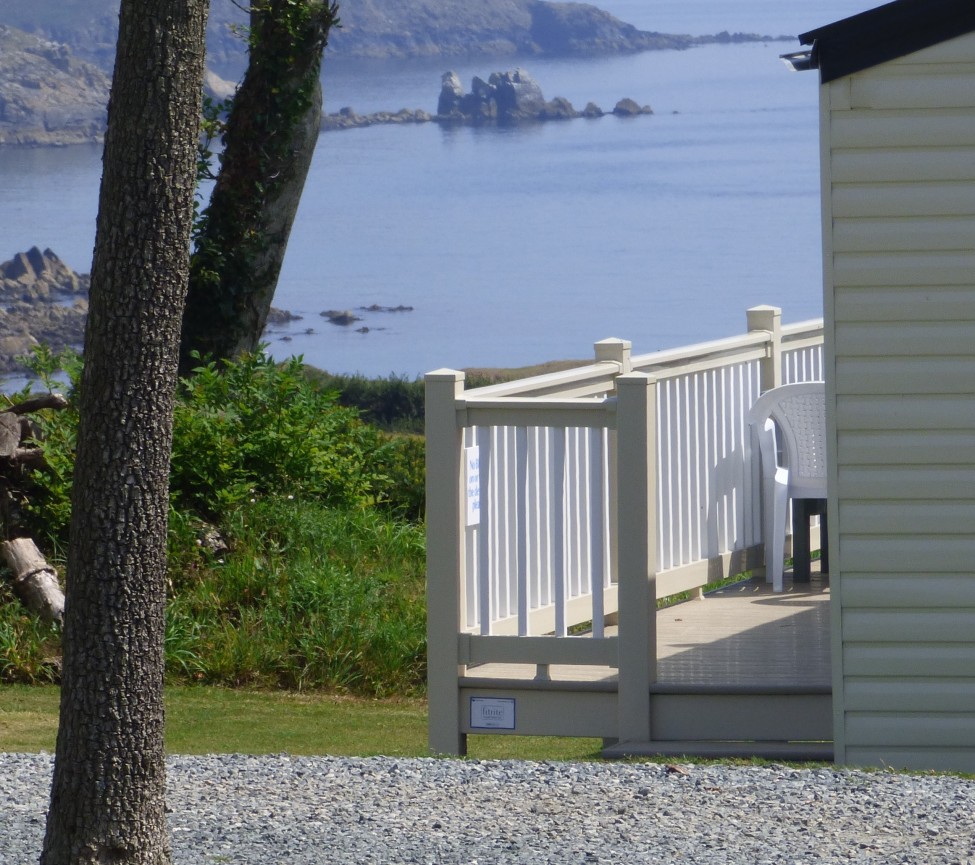 view to the sea from Gwendreath Farm Holiday Park