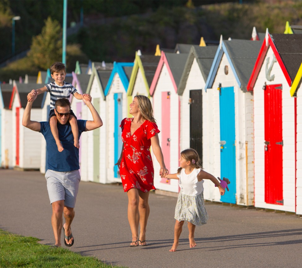 Beach huts in Paignton at Beverley Holidays