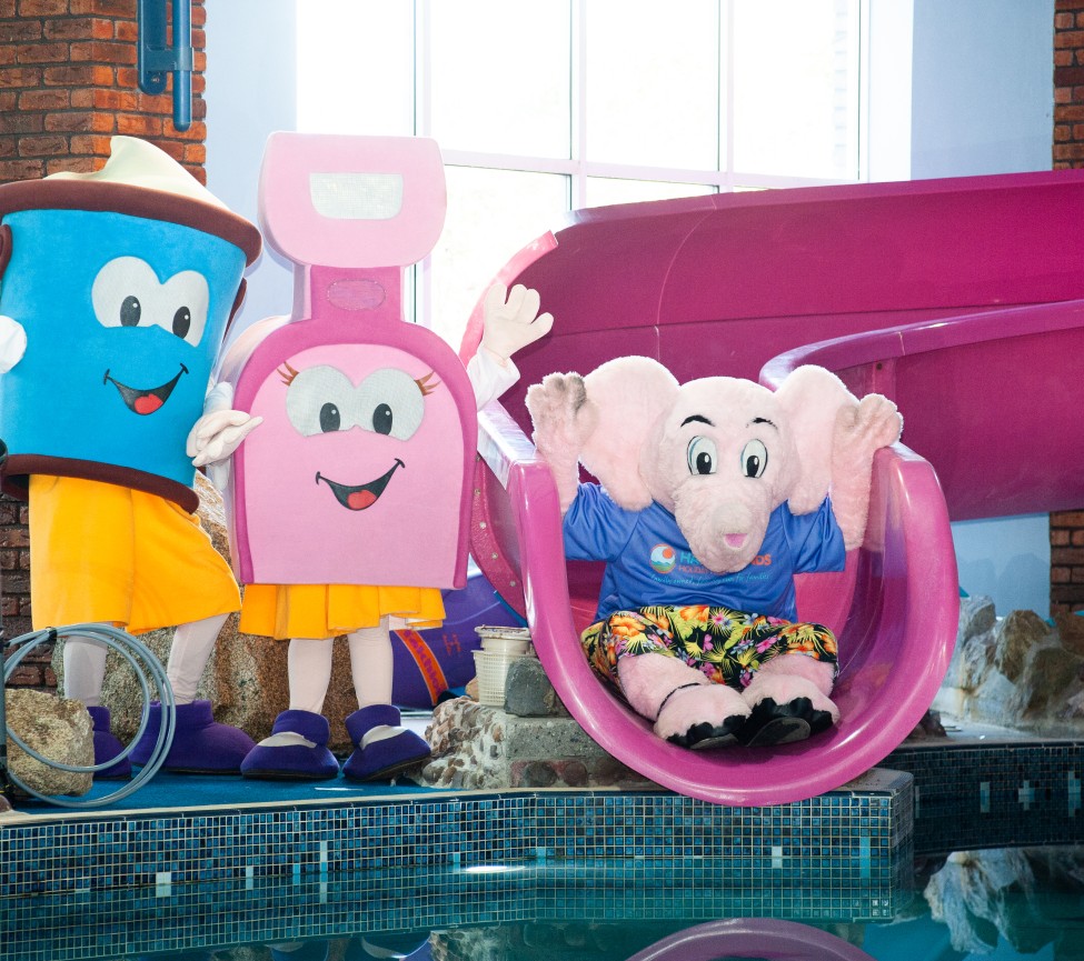 indoor pool and flumes at Harlyn Sands Holiday Park