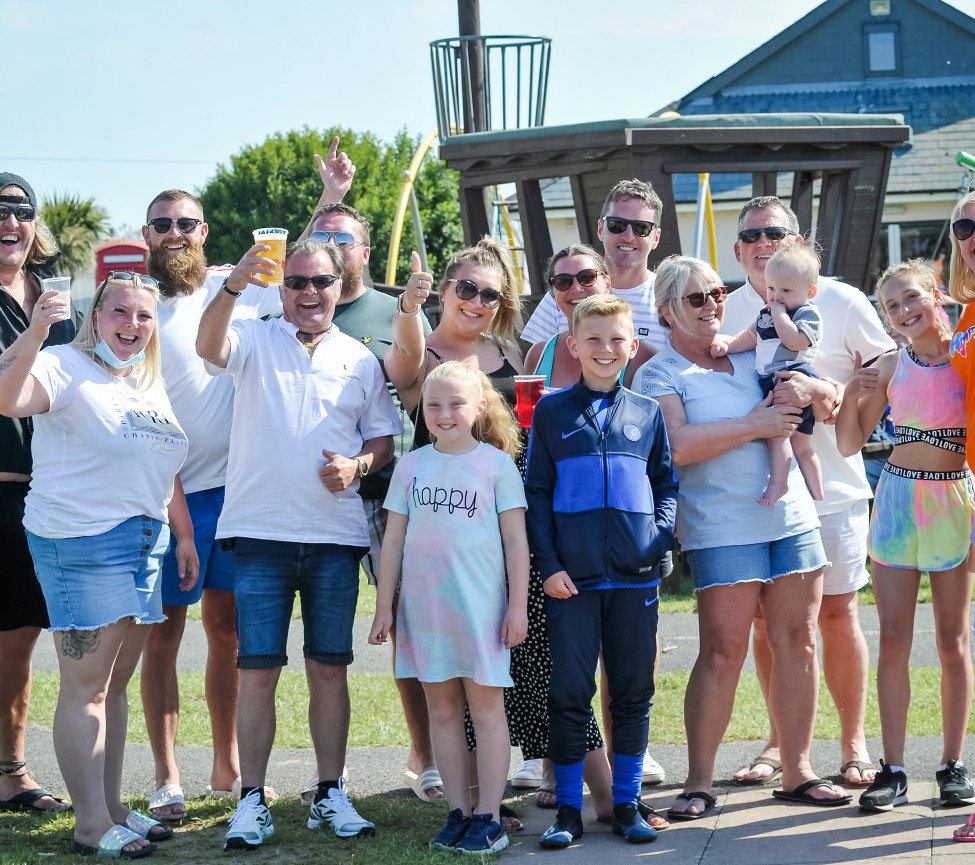happy families on holiday at Harlyn Sands Holiday Park in cornwall