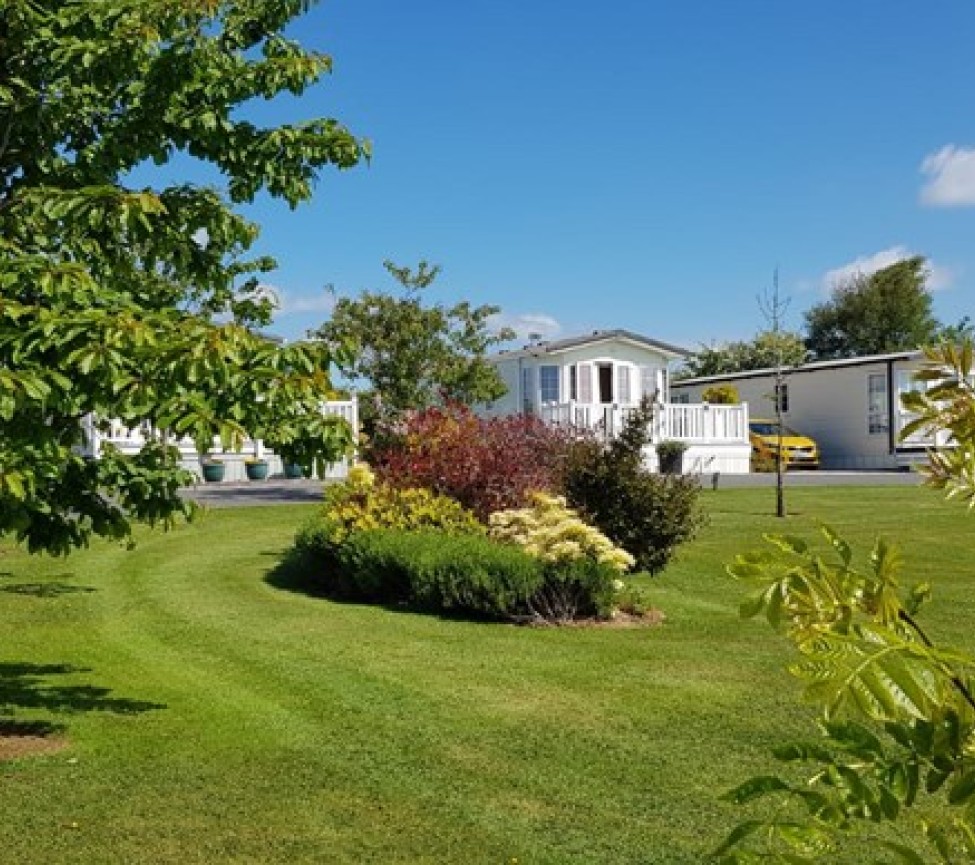 Trelay Hideaway Holiday Park grounds with the caravans on site