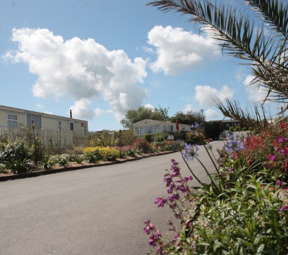 view of the caravans ad park at Lanyon Holiday Park