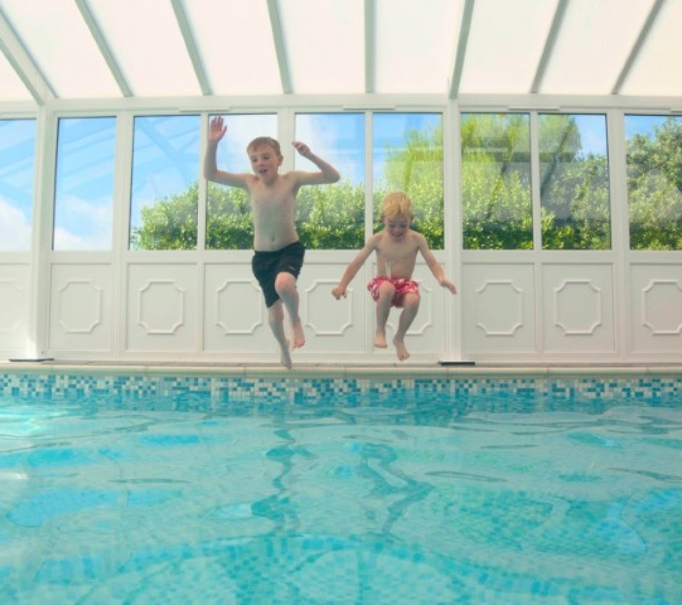 indoor swimming pool at Lanyon Holiday Park in Cornwall