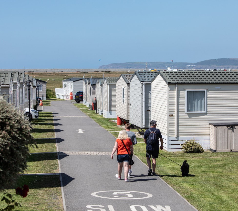 looking down to the sea at Surf Bay Holiday Park