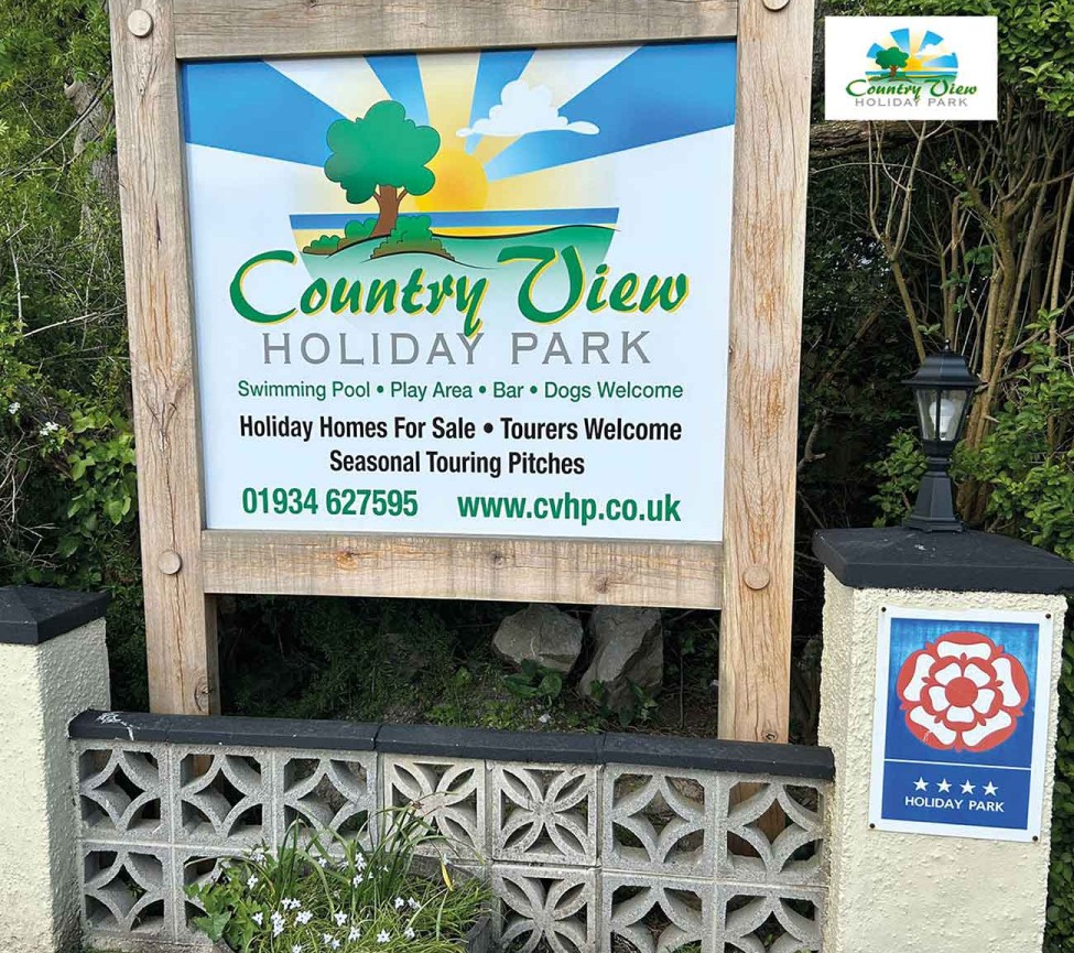 Country View Caravan Park entrance to park