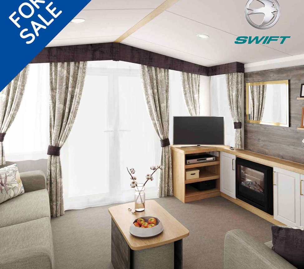 Swift Bordeaux Holiday Home For Sale at Fishers Caravan Park in Hampshire