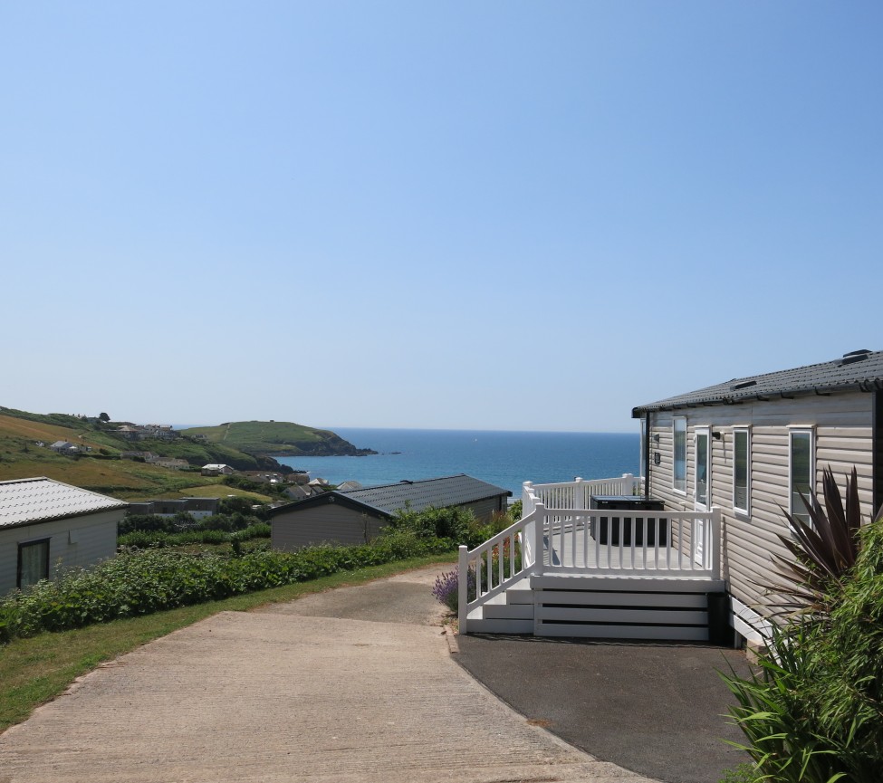 view to the sea at Bigbury Bay Holiday Park