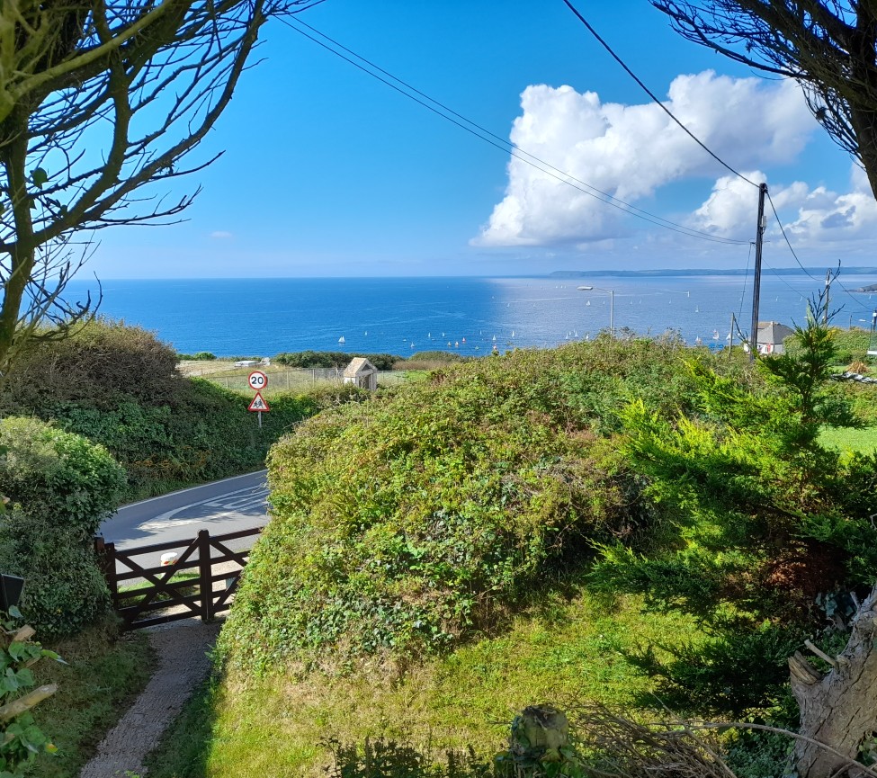 Polruan Holiday Centre view to the sea in Cornwall