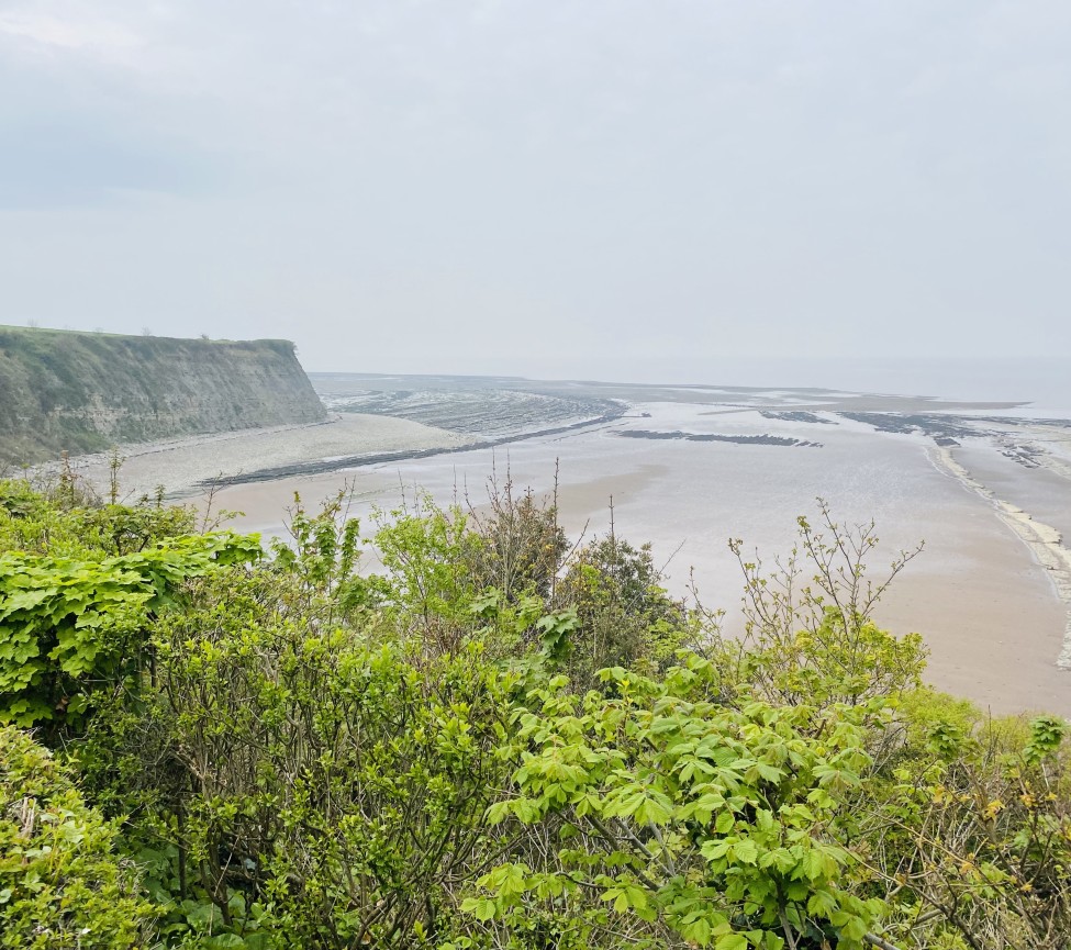 looking down on the beach at Home Farm Holiday Centre