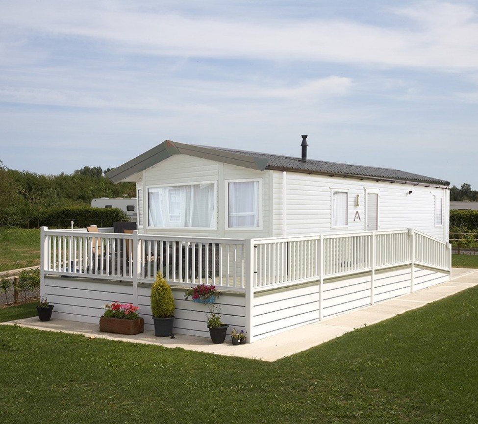 Atlas Debonair access static caravan exterior style