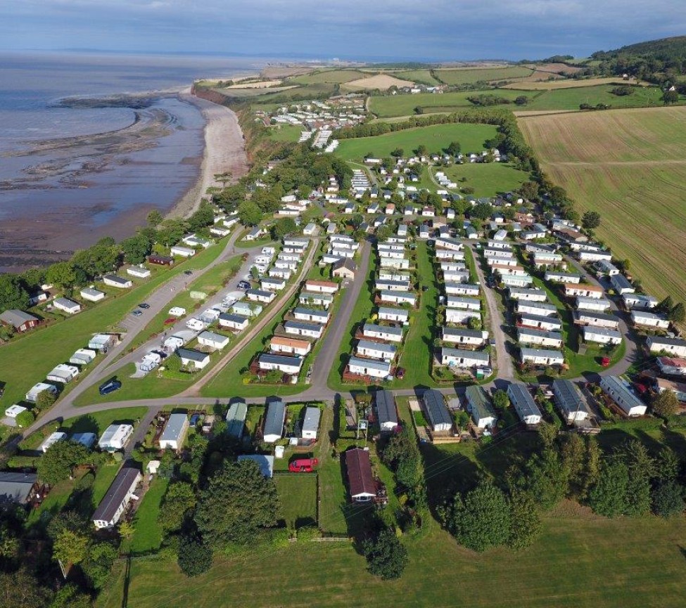 looking down at Home Farm Holiday Centre