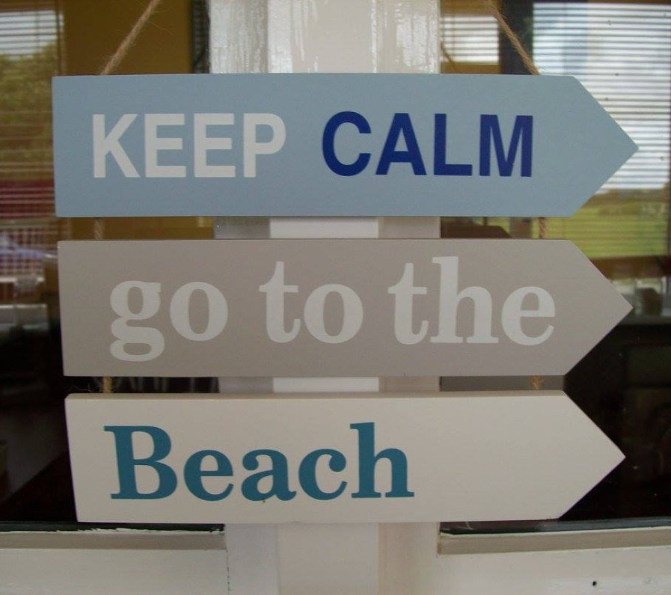 go to the beach sign