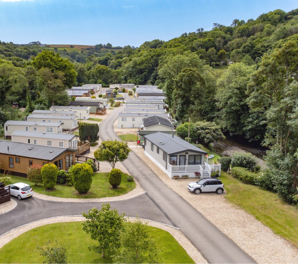Notter Bridge Birds eye view of the park