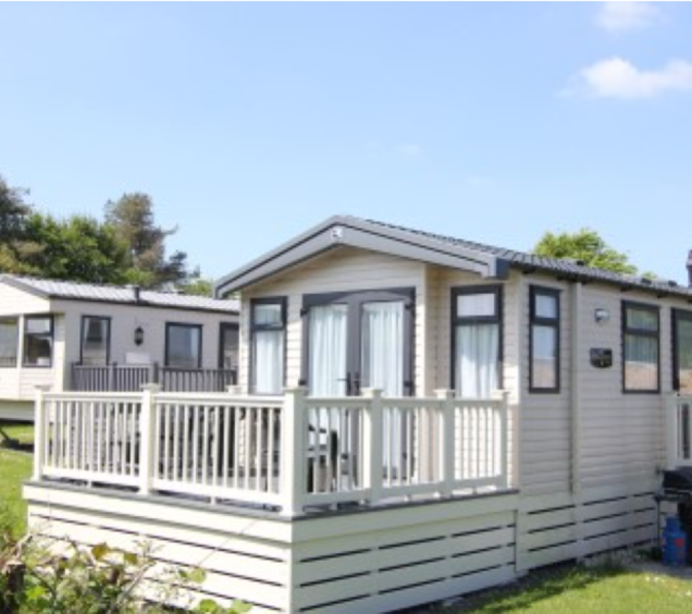 Hentervene Holiday Park holiday homes on Site white 