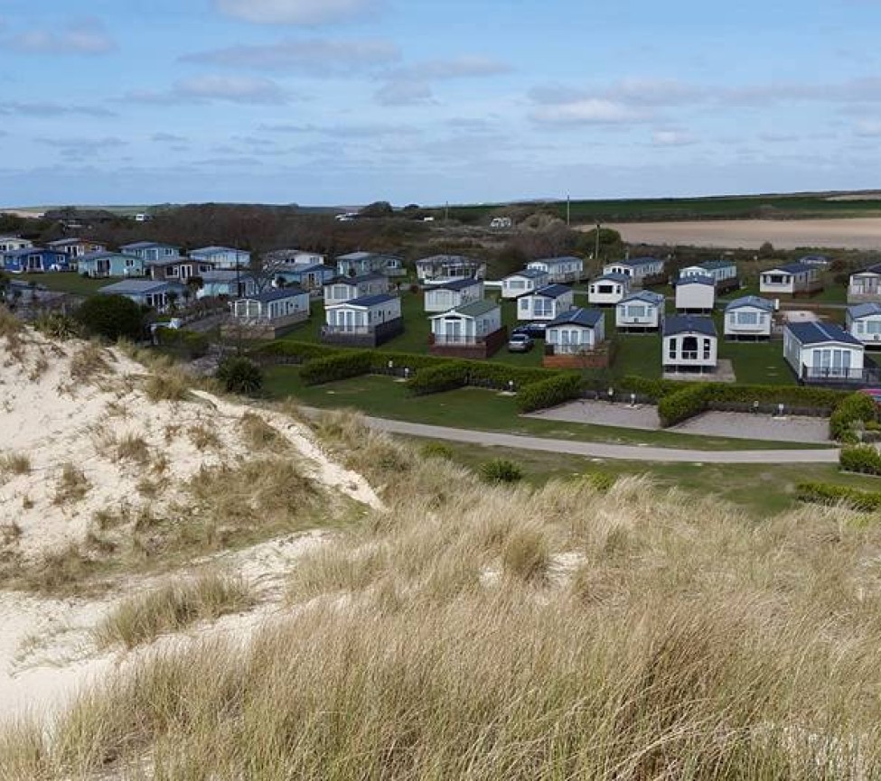 Atlantic Coast Holiday Park view over the park from the beach