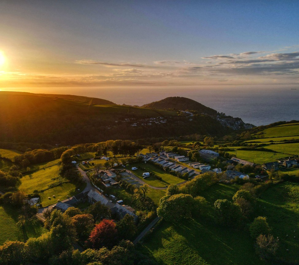 Lynmouth Holiday Retreat drone shot