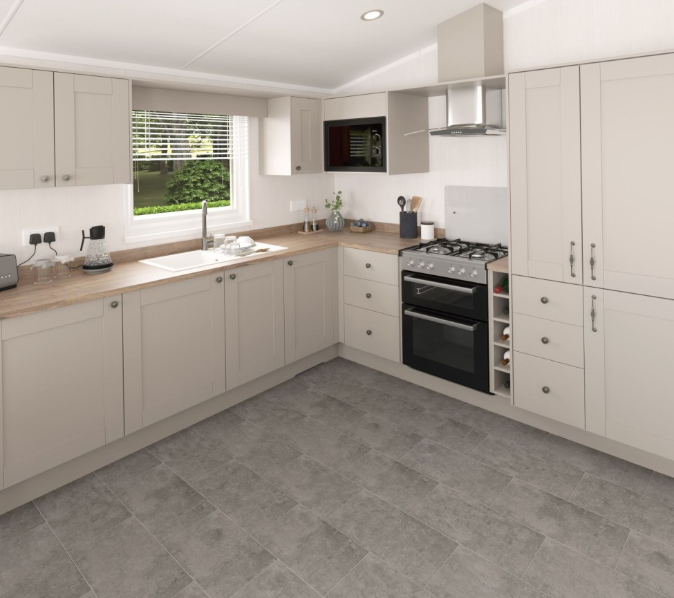 modern kitchen in the 2025 Swift Montreal Lodge