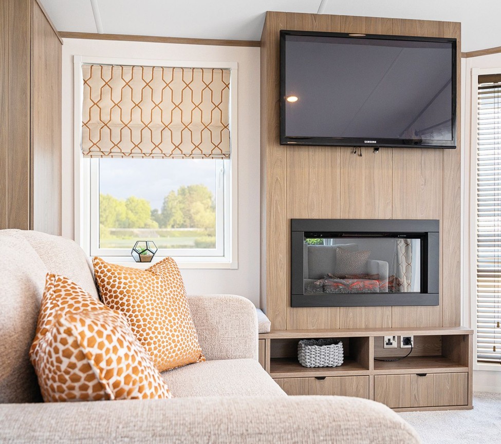 tv above fire in the 2025 Atlas Sherwood Lodge