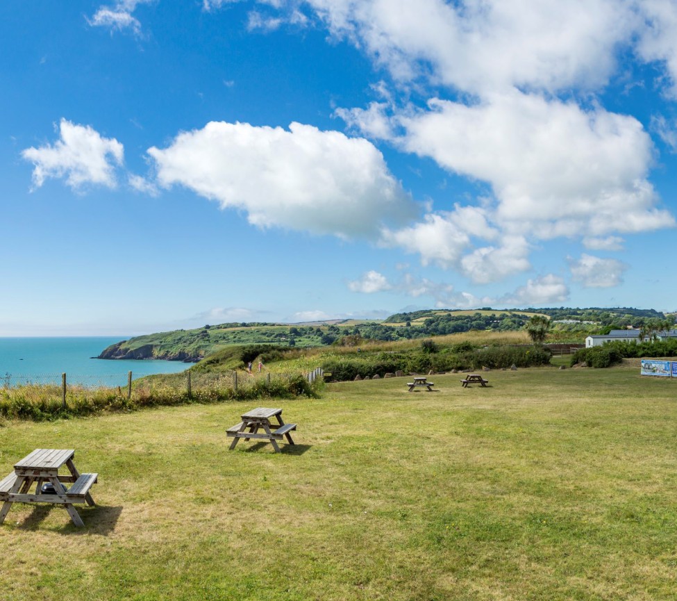 overlooking the sea from Landscove Holiday Park