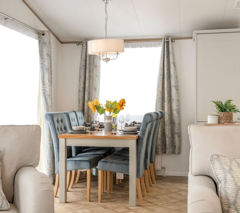 Dining area in the 2025 Atlas Laburnum Lodge