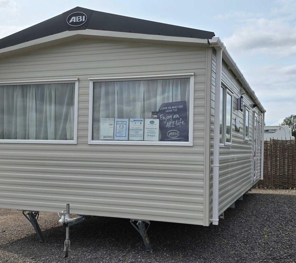 Exterior view of the 2025 ABI Coworth Deluxe 28 x 12 for Sale at Westbrook Farm Caravan Park